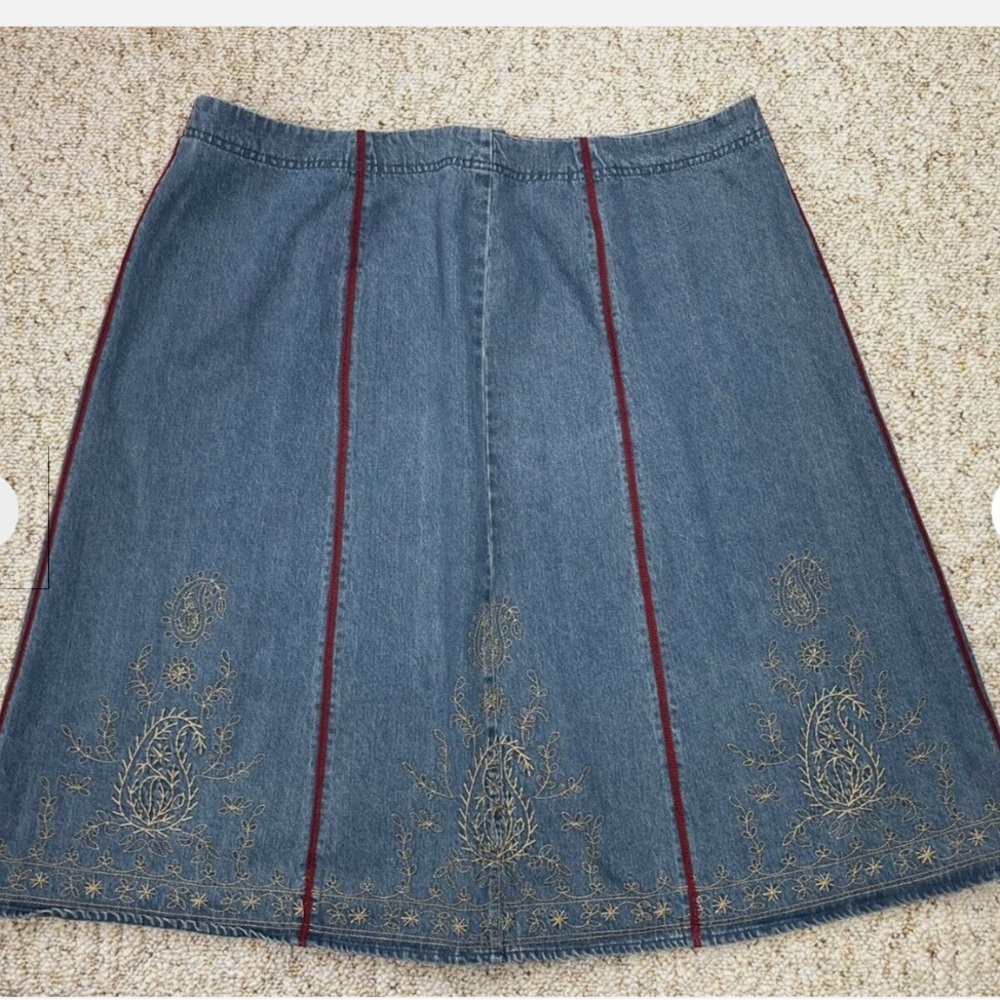 Liz Claiborne Plus Size A-Line Denim Skirt
